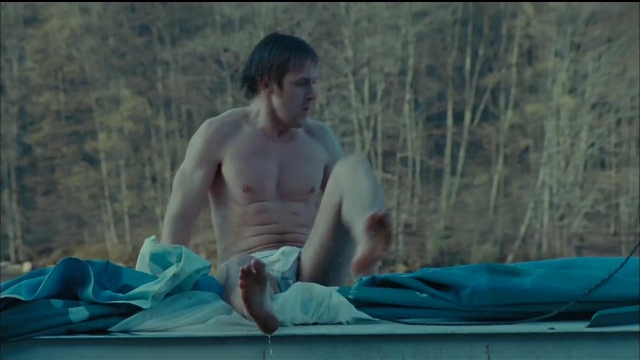 OMG, he’s in wet underwear: Ryan Gosling.