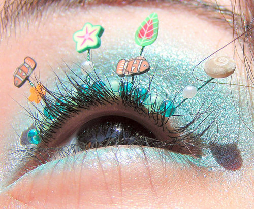 eye;ash--Fish in the Sea Eyelash Jewelry - false eyelashes with real seashells and faux pearls.jpg