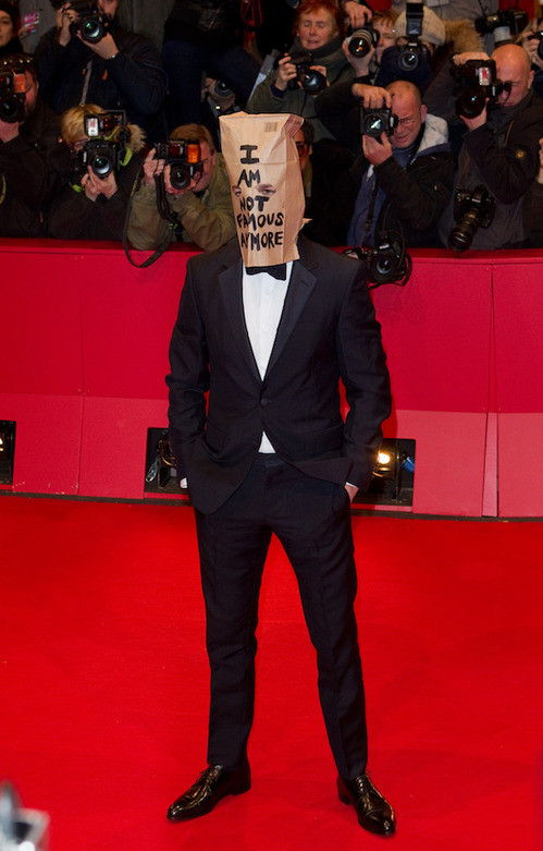 OMG, even James Franco is rolling his eyes: Shia LaBeouf wears paper ...