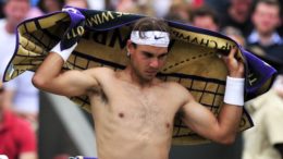 Rafael Nadal shirtless sweaty