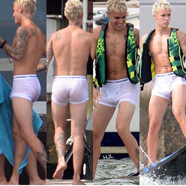 Justin Bieber Learns Important Lesson About White Underpants and Water
