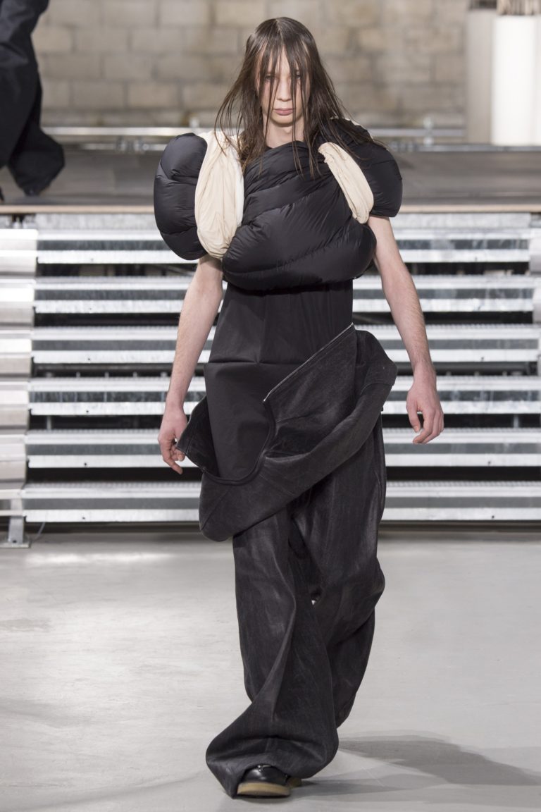 OMG, it's called Fashion. Look it up: Rick Owens FW17 men's collection ...