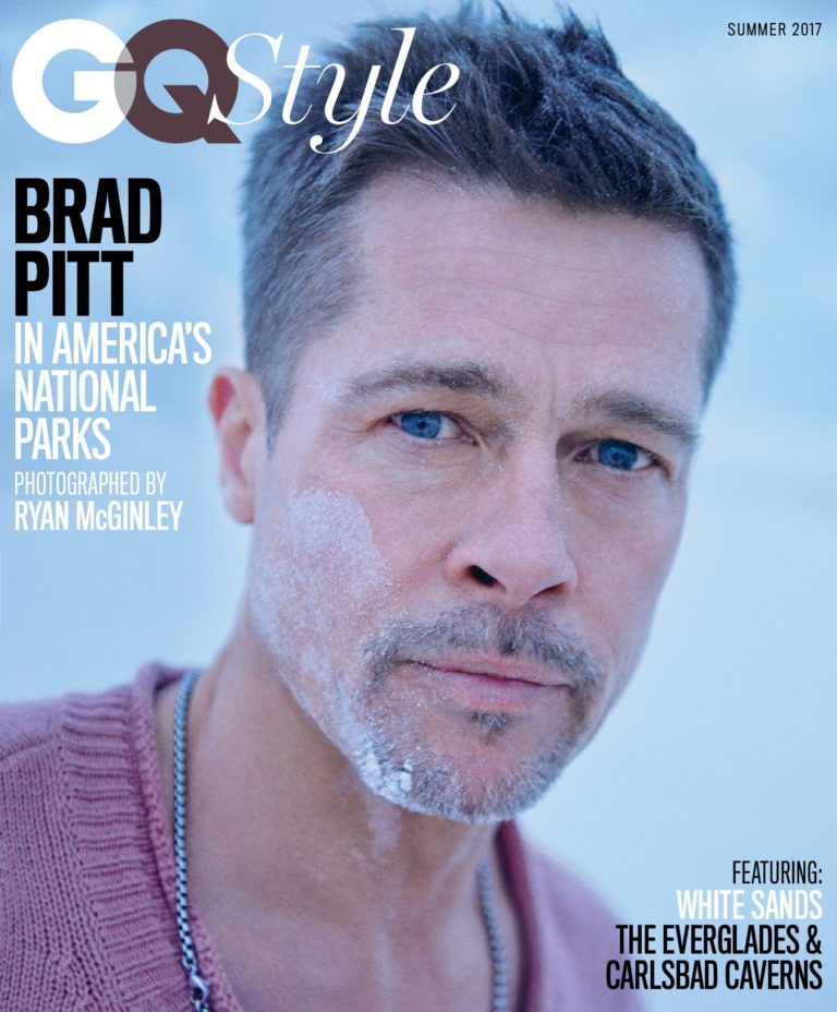 OMG, Brad Pitt covers GQ Style Magazine shot by Ryan McGinley in three