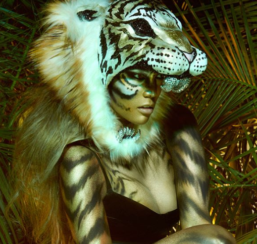 Tyra Banks tiger costume