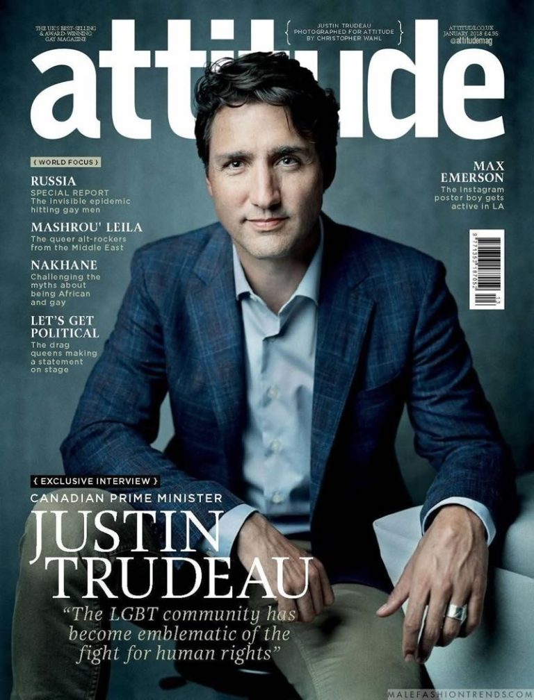 OMG, Justin Trudeau makes history as he appears on cover of Attitude ...