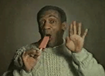 Bill Cosby eats a JELL-O pudding pop