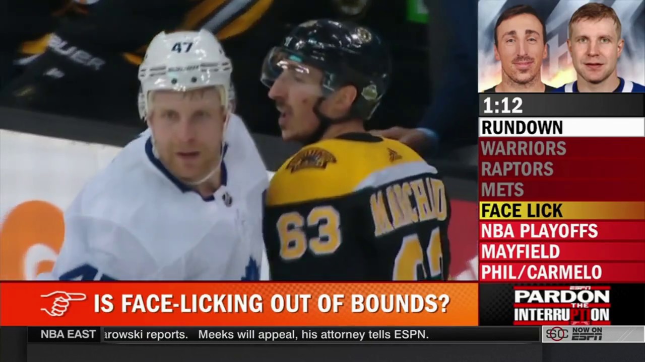 Omg, How Salty: Hockey Players Necking On The Ice - Omg.blog