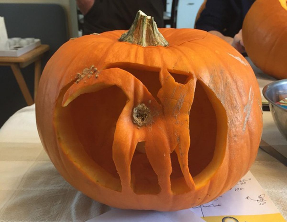 Butt jack o lantern