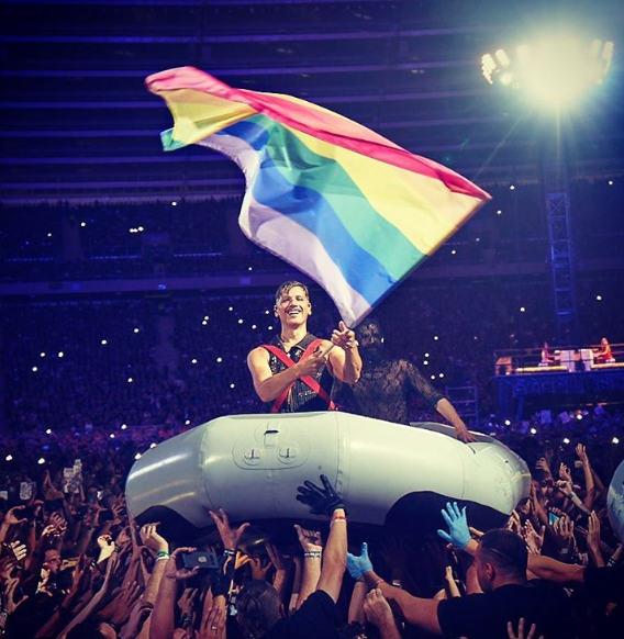 Rammstein flies Pride flag at Poland concert