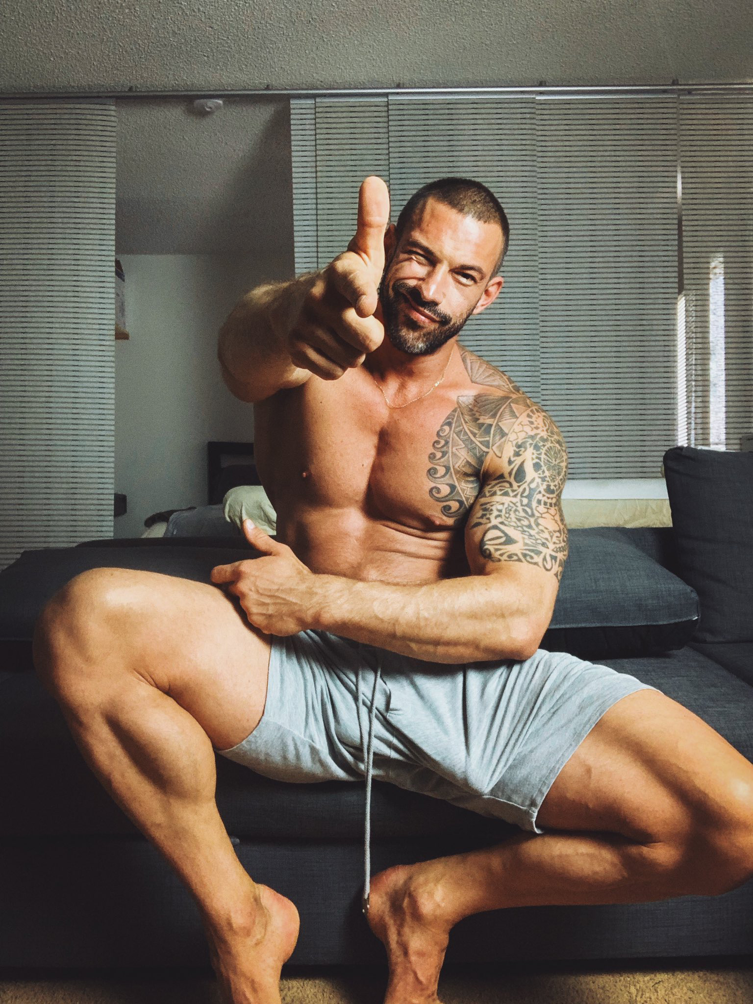 OMG, he’s naked: Insta-thotty and fitness model Garic Soldatov.