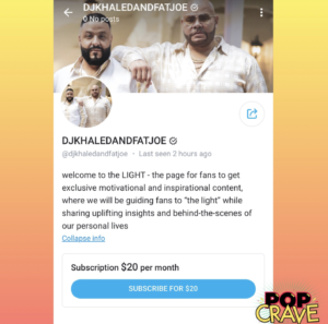 OMG, DJ Khaled and Fat Joe have launched a joint OnlyFans account - OMG