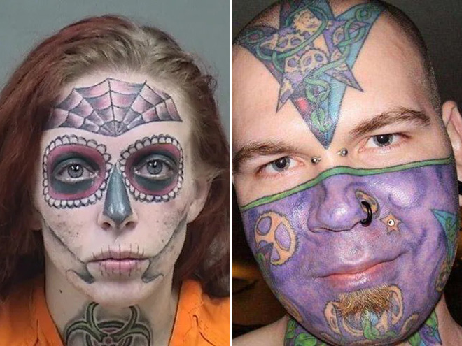 Tattoos Designs Ideas: Face Tattoos | Bad face tattoos, Face tattoos, Bad  tattoos