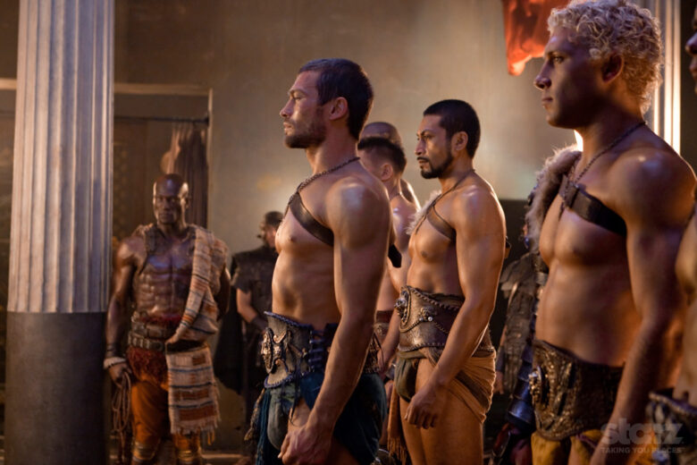 Shirtless cast of Spartacus Blood and Sand