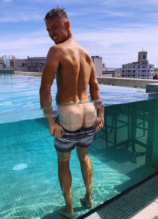 OMG, his butt: Jake Foulger from 2021â€™s 'Below Deck' .