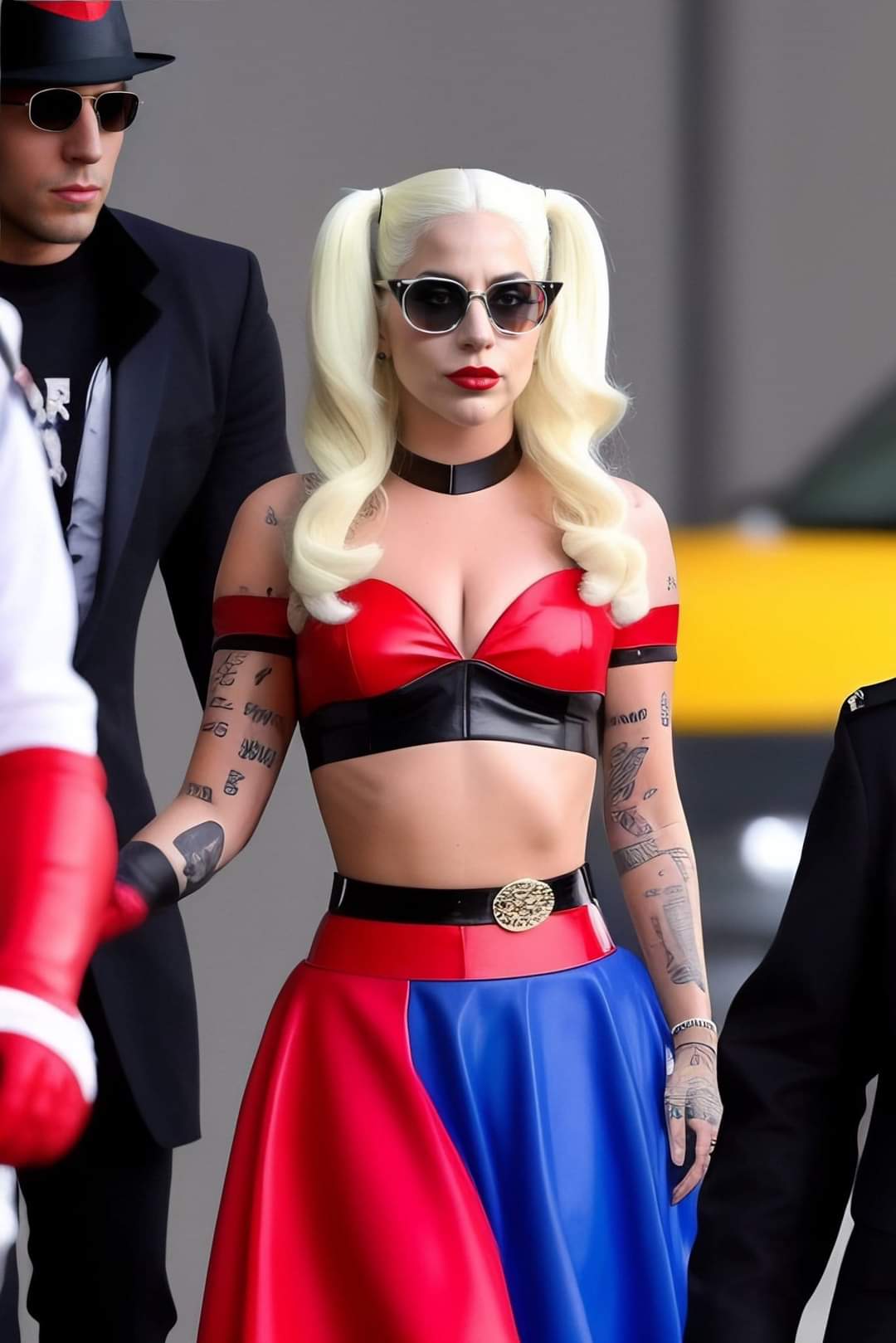 Omg First Look Lady Gaga Steps Onto Set As Harley Quinn On Joker Folie á Deux Omgblog 1906